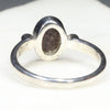 Australian Solid Boulder Opal and Diamond Silver Ring - Size 5.25 Code SRD41