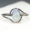 Natural Australian Boulder Opal Silver Ring