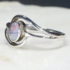 Natural Australian Boulder Opal Silver Ring - Size 4.5 Code - R184