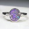 Unique Natural Opal Ring With Diamonds