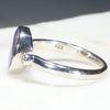 Australian Solid Boulder Opal and Diamond Silver Ring - Size 6.25 Code - SRD42
