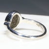 Australian Solid Boulder Opal and Diamond Silver Ring - Size 6.25 Code - SRD42