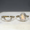 Gold Opal Engagement and Wedding Ring Set