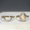 Gold Opal Engagement and Wedding Ring Set