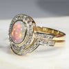Opal Engagement and Wedding Ring Set