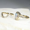 Opal Engagement and Wedding Ring Set
