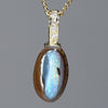 Natural Opal- 10k Gold-Natural Diamonds