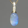Australian Boulder  Opal and Diamond Gold Pendant Code -GPA160