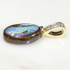 Australian Boulder Opal and Diamond Gold Pendant Code -GPA159