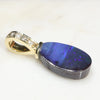 Australian Boulder  Opal and Diamond Gold Pendant Code -GPA156