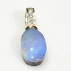 Australian Boulder  Opal and Diamond Gold Pendant Code -GPA160