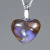 Silver Opal Heart Pendant