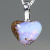 Queensland Boulder Opal Heart Pendant