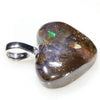 Heart Shape Australian Opal Silver Pendant with Silver Chain (13mm x 15.5mm)  Code-SD154