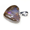 Heart Shape Australian Opal Silver Pendant with Silver Chain (13mm x 15.5mm)  Code-SD154