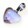 Heart Shape Australian Opal Silver Pendant with Silver Chain (9.5mm x 11mm) Code-SD158