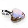 Heart Shape Australian Opal Silver Pendant with Silver Chain (9.5mm x 11mm) Code-SD158