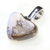 Heart Shape Australian Opal Silver Pendant with Silver Chain (9.5mm x 11mm) Code-SD158