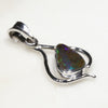 Natural Australian Boulder Opal 18k White Gold Pendant Code-HJ02