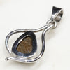 Natural Australian Boulder Opal 18k White Gold Pendant Code-HJ02