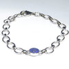 Natural Australian Boulder Opal Silver Bracelete