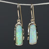 Green Opal Earrings Gold