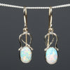 Natural Australian  Crystal  Opal Gold Earrings Code - GE42