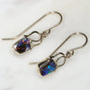 Natural Australian  Boulder Opal Gold Earrings (6 x 4mm) Code GE43