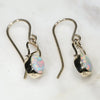 Natural Australian  Crystal  Opal Gold Earrings Code - GE42