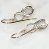 Natural Australian  Crystal  Opal Gold Earrings Code - GE42