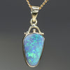 Natural  Australian Black Opal 18K Gold Pendant Code -GPA158