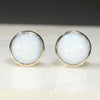 White Opal Gold Studs