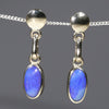 Natural Australian Solid Boulder Opal Gold Earrings