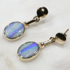 Australian Boulder Opal Gold Earrings (9 x7mm) Code GE39