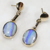 Australian Boulder Opal Gold Earrings (9 x7mm) Code GE39
