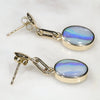 Australian Boulder Opal Gold Earrings (9 x7mm) Code GE39