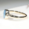 Natural Australian Boulder Opal and Diamond Gold Ring  - Size 7 Code - RL38