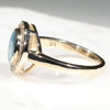 Natural Australian Solid Boulder Opal and Diamond Gold Ring Size 6.75 Code - RL43