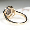 Natural Australian Solid Boulder Opal and Diamond Gold Ring Size 6.75 Code - RL43