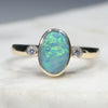 Boulder Opal 10k Gold and Diamond Ring