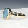 Natural Australian Boulder Opal and Diamond Gold Ring  - Size 7.25 Code - RL37