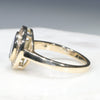 Natural Australian Solid Boulder Opal and Diamond Gold Ring Size 7  Code - RL46