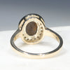 Natural Australian Solid Boulder Opal and Diamond Gold Ring Size 7  Code - RL46