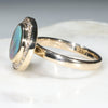 Natural Australian Boulder Opal and Diamond  Gold Ring Size 7 Code - JRL40