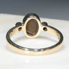 Natural Australian Boulder Opal and Diamond Gold Ring - Size 6.5 Code - RL42