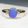 Natural Solid Opal-Natural Diamonds-10k gold