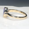 Natural Australian Boulder Opal and Diamond Gold Ring  - Size 7.5 Code - RL34
