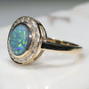 Haloed with Natural Diamonds Simple 10k Gold Ring Design