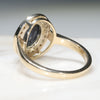 Natural Australian Black Opal and Diamond Gold Ring Size 7 Code - RL29