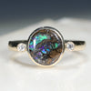 Boulder Opal Gold and Diamond Ring
